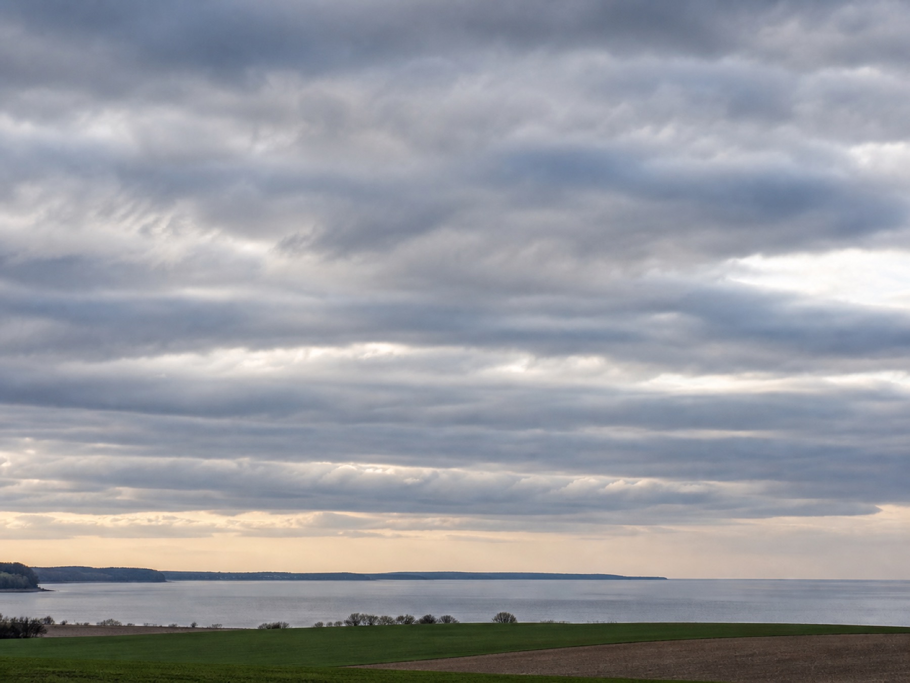 Stratocumulus over kysten ved Samsø